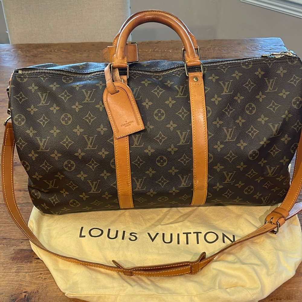 Louis Vuitton Brown Monogram Travel Bag